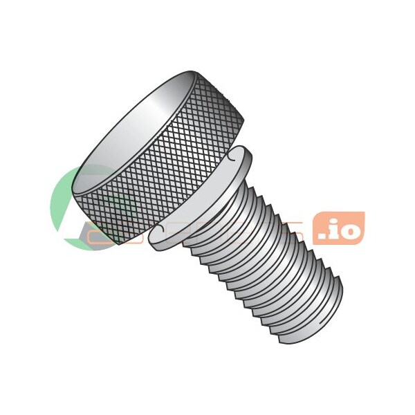 Newport Fasteners Thumb Screw, #6-32 Thread Size, Round Washer, Plain Aluminum, 0.203 in Head Ht, 3/8 in Lg, 100 PK 602211 - main
